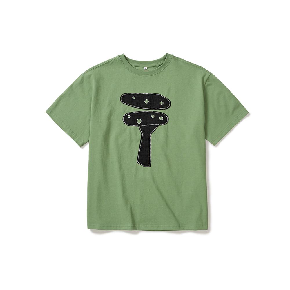 Dot Mushroom T-shirt / Mossy Green