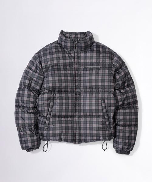 107 Puffer Down Plaid Gray