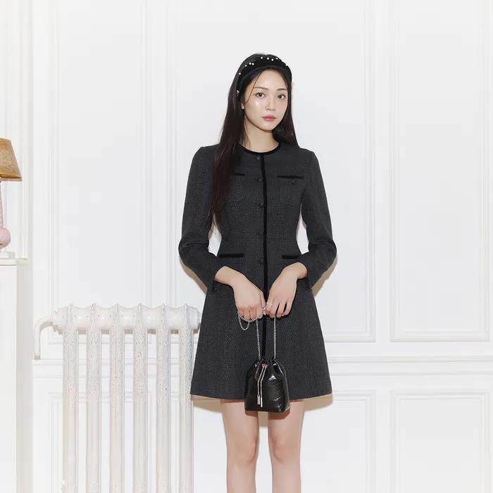 잇미샤 벨벳 콤비 원피스 ITO9ZOP760 (2COLOR)