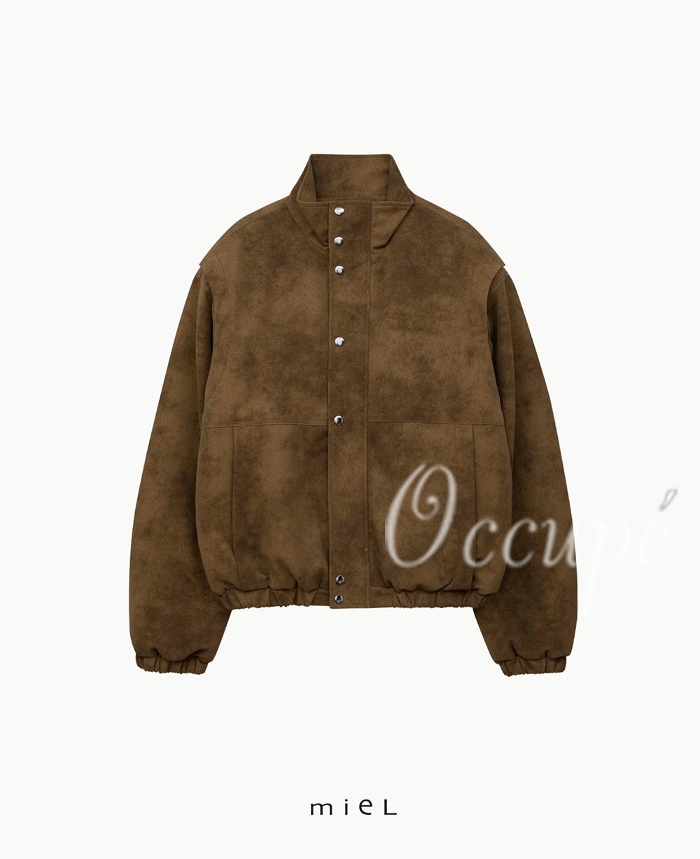 오큐페 [당일출고]미엘 테디 점퍼 (1col) miel 본딩 스웨이드점퍼