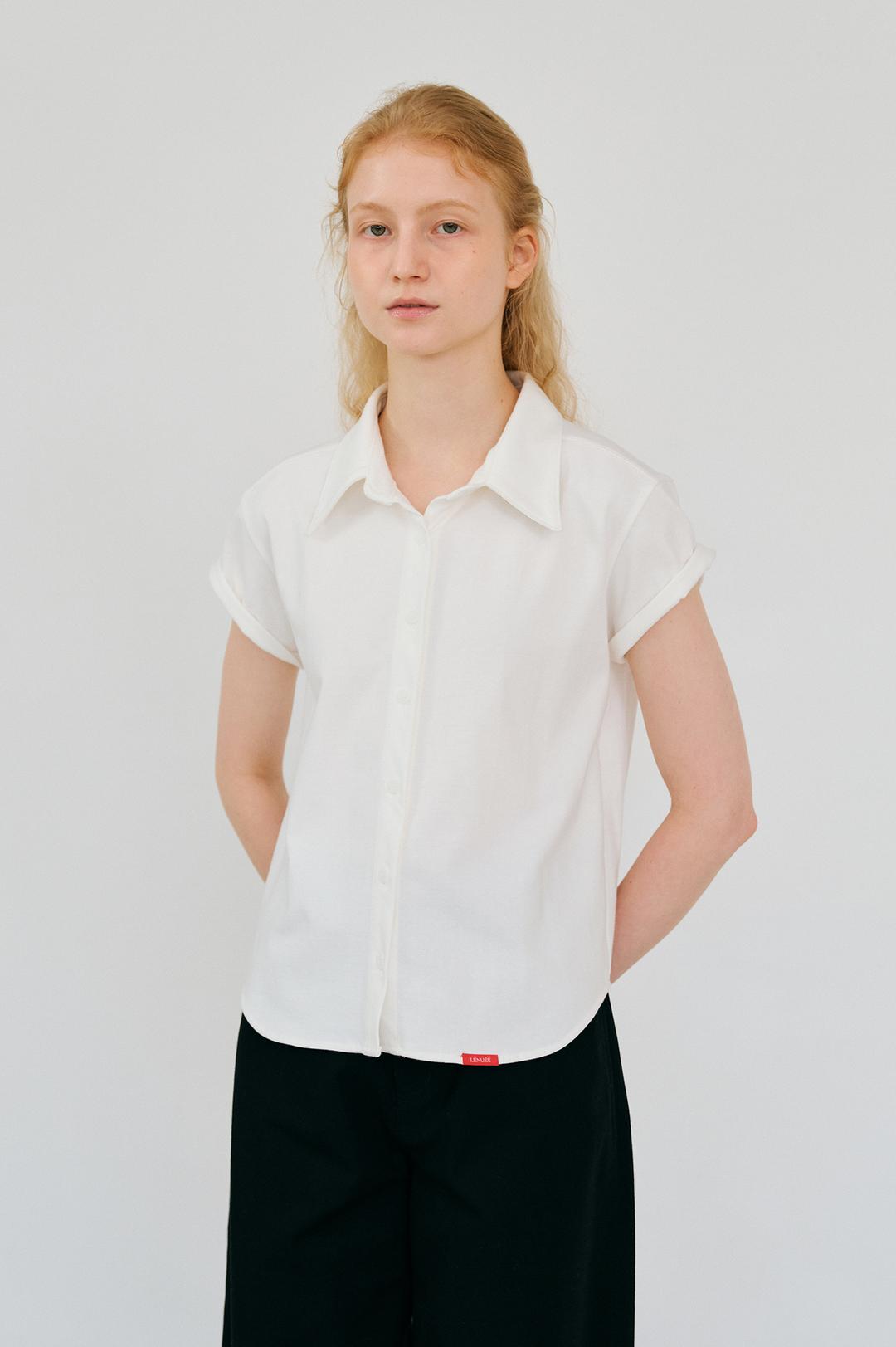 Noah Jersey Short Sleeve Shirt (Ivory)