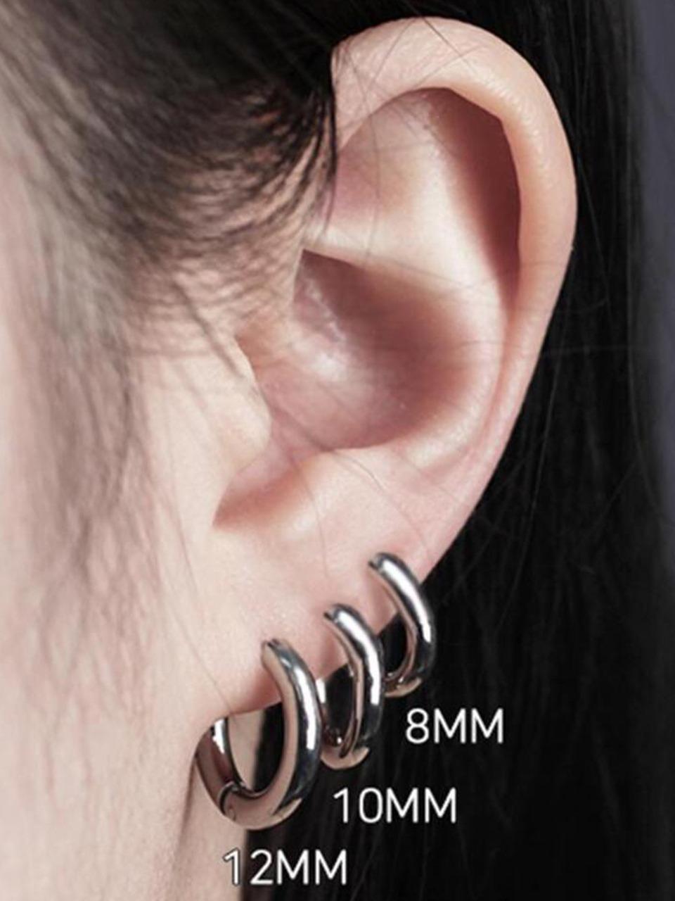 [단독 상품][써지컬스틸] 1067 더블 원형 피어싱 귀걸이