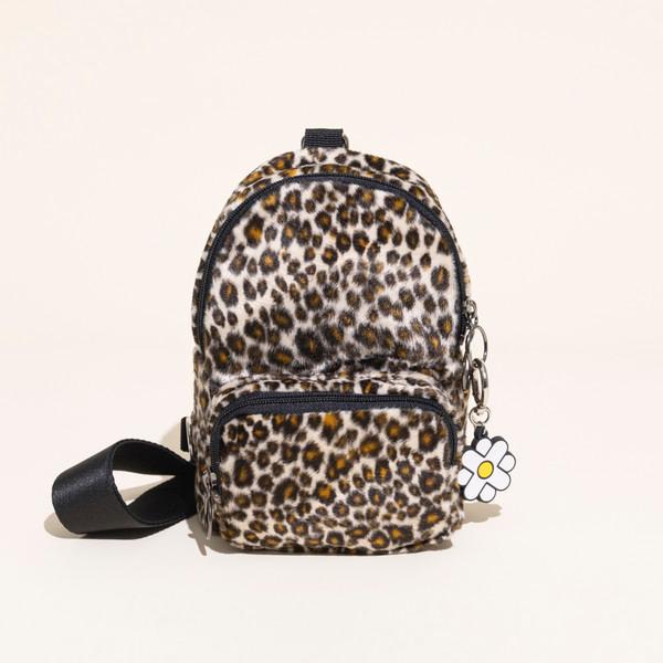 조이 슬링백 미니 레오파드 퍼