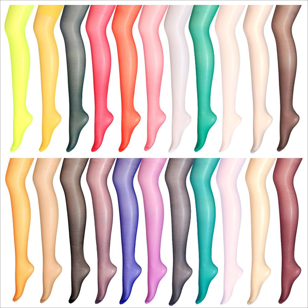 투명 컬러 색깔 시스루 팬티스타킹 9부 레깅스 무발스타킹 2매