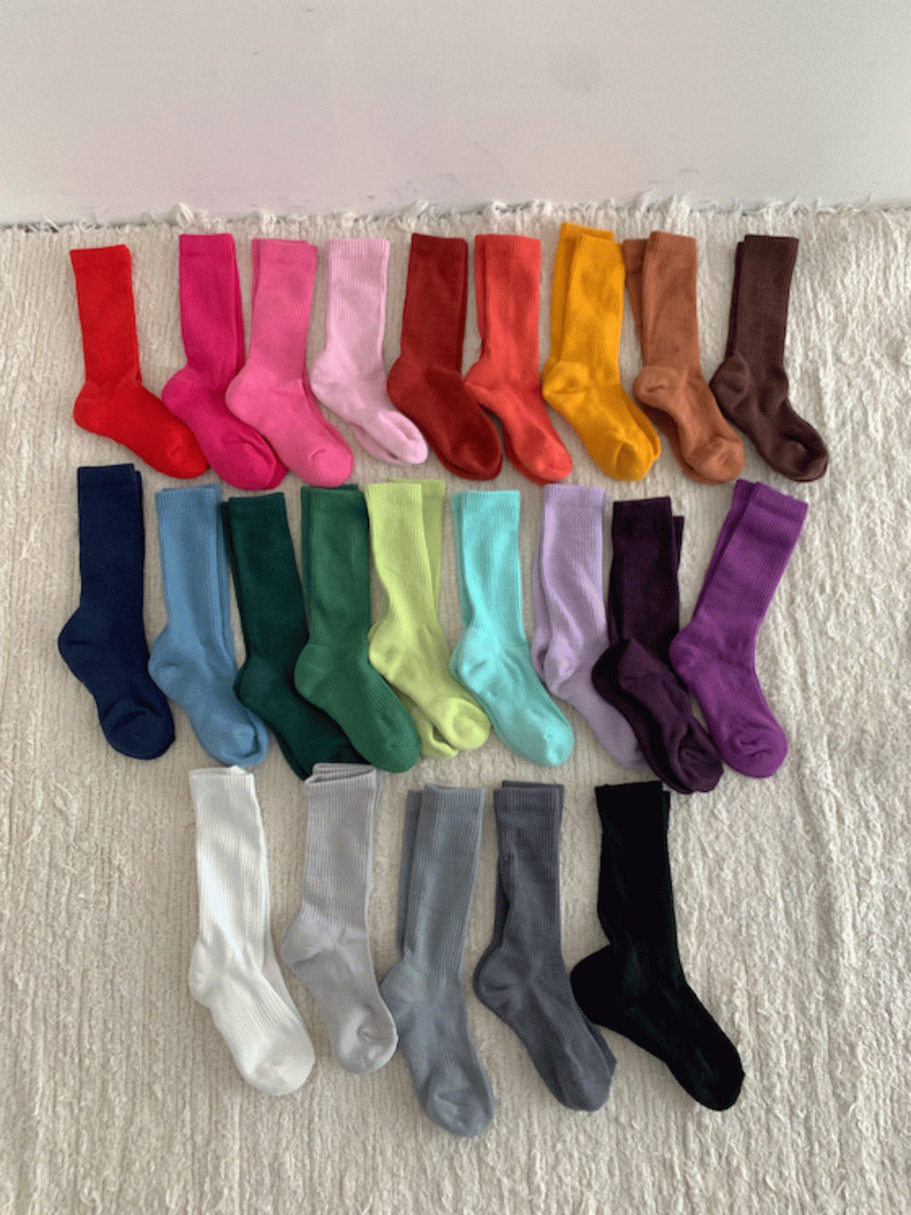 바이소블 (FW 도톰🧦) 쿠션 양말 23color