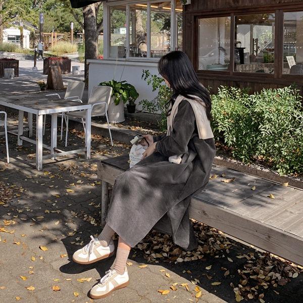 [MADE] 코든 오버핏 골덴셔츠롱원피스[44~110]