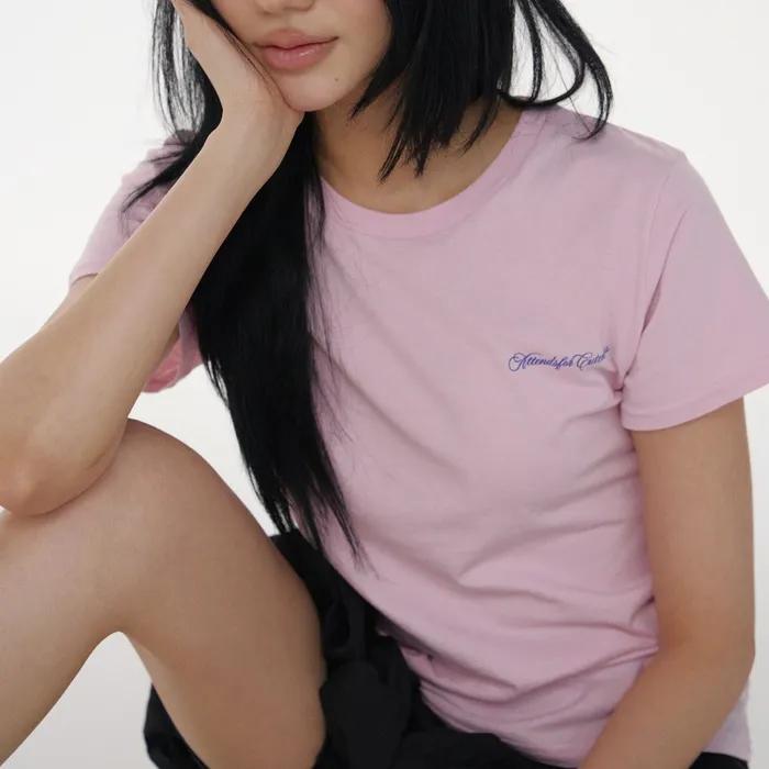 Attends for cuteness tee (Baby Pink)