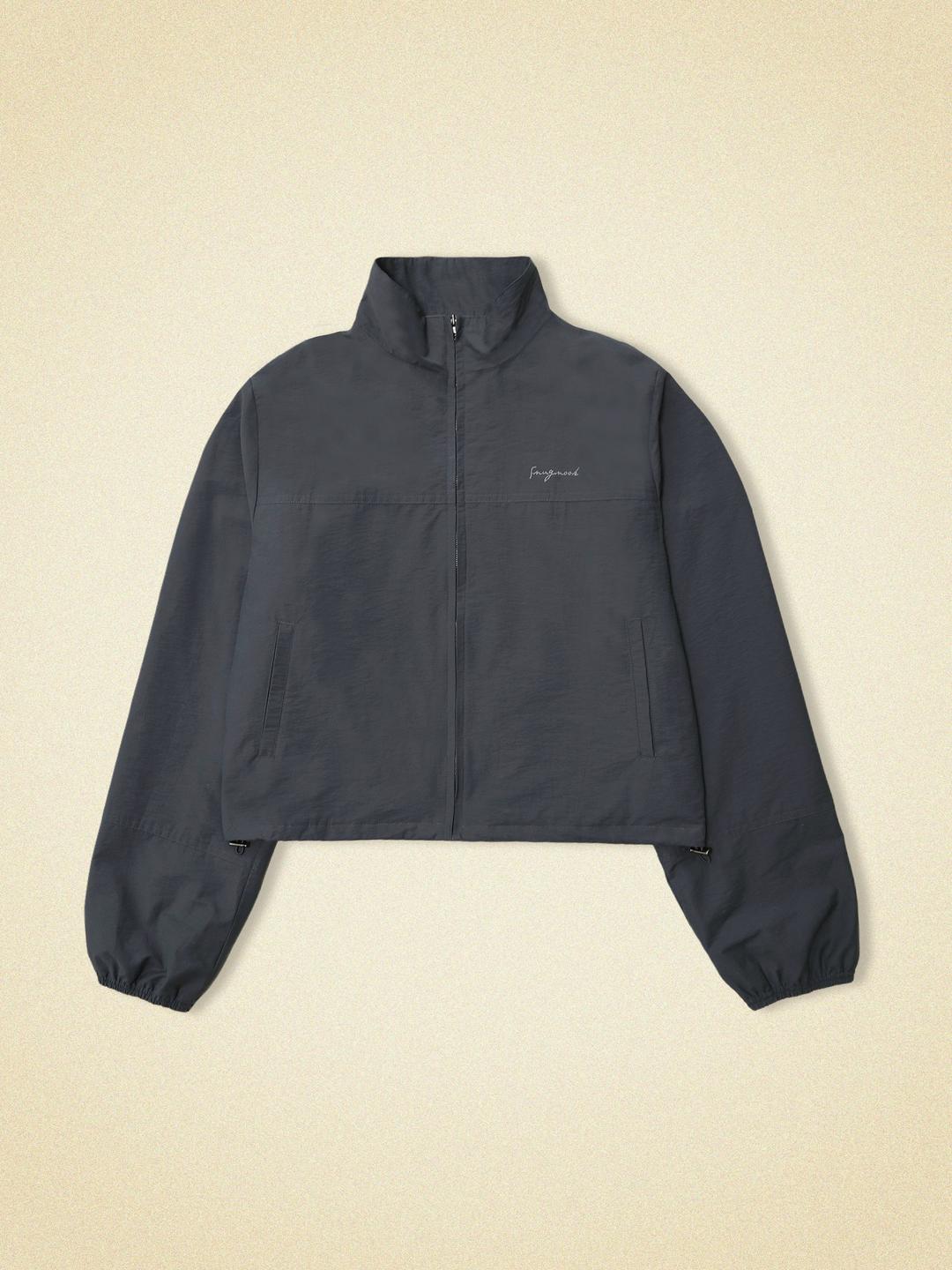 plain windbreaker (charcoal navy)