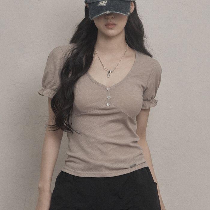 Puff Slub T-shirt (beige)