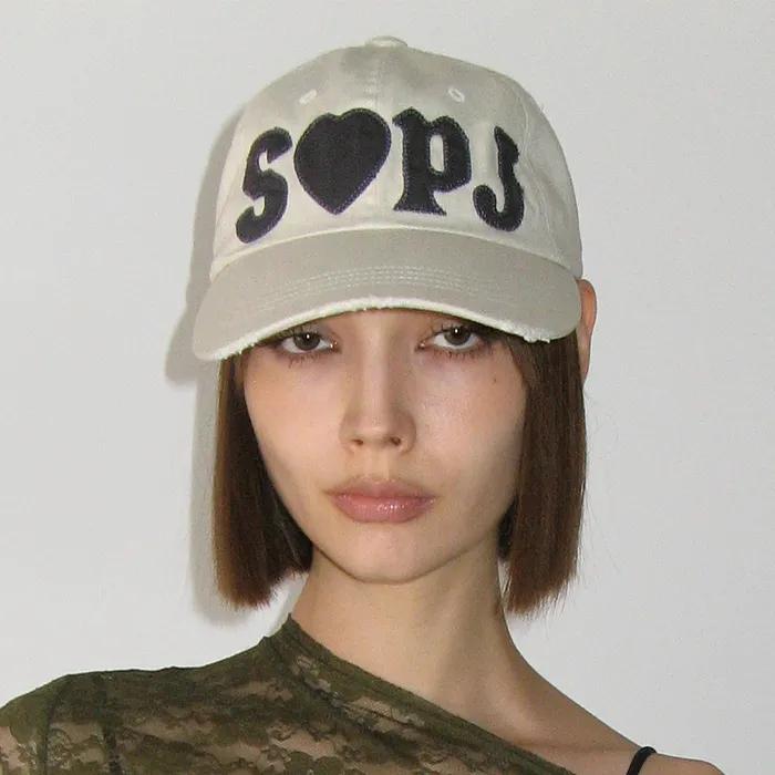 Washed SBPJ Patch Cap, CREAM