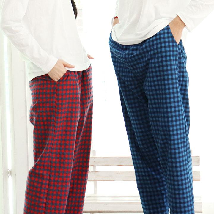 편안한 사계절용 면 잠옷 바지 남여 커플 9부 파자마