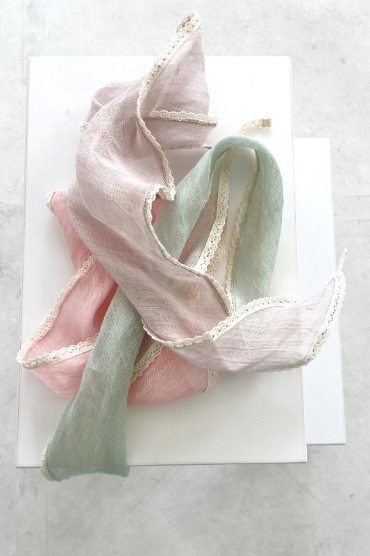 airy linen mini scarf (3color)