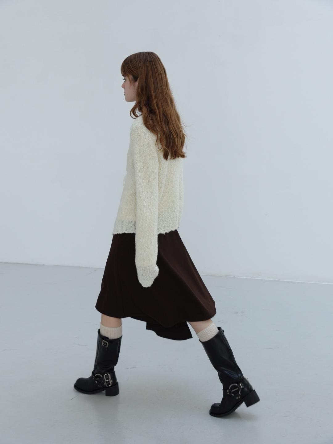 WOOL DRAPED SKIRT