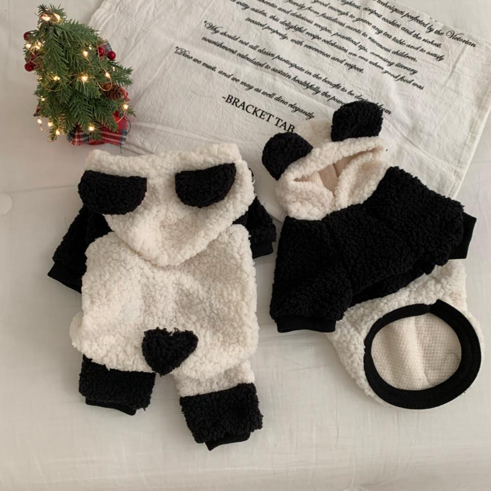 멍바오 후드 후리스 / 강아지겨울옷 따뜻한 잠바 올인원