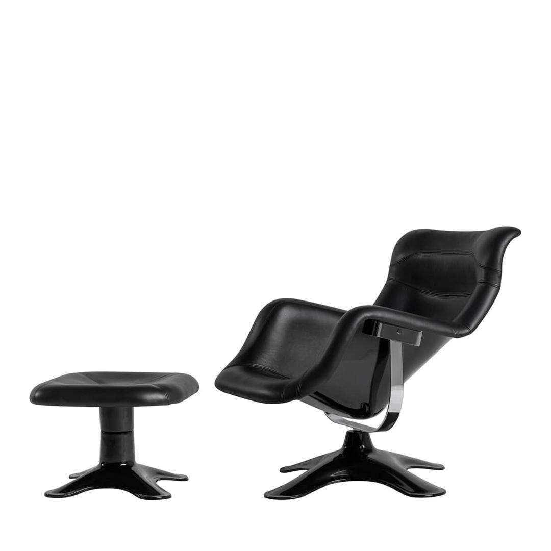 Karuselli Chair Ottoman Black