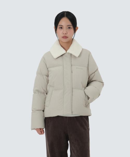 여성 카라 부클넥 헤비 다운 자켓 (S25WWGDJ57) Light Beige