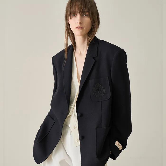 [3차 리오더]Classic Overfit single 2button jacket  _ Navy