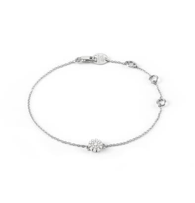 다이아몬드를 세팅한 화이트골드 브레이슬릿