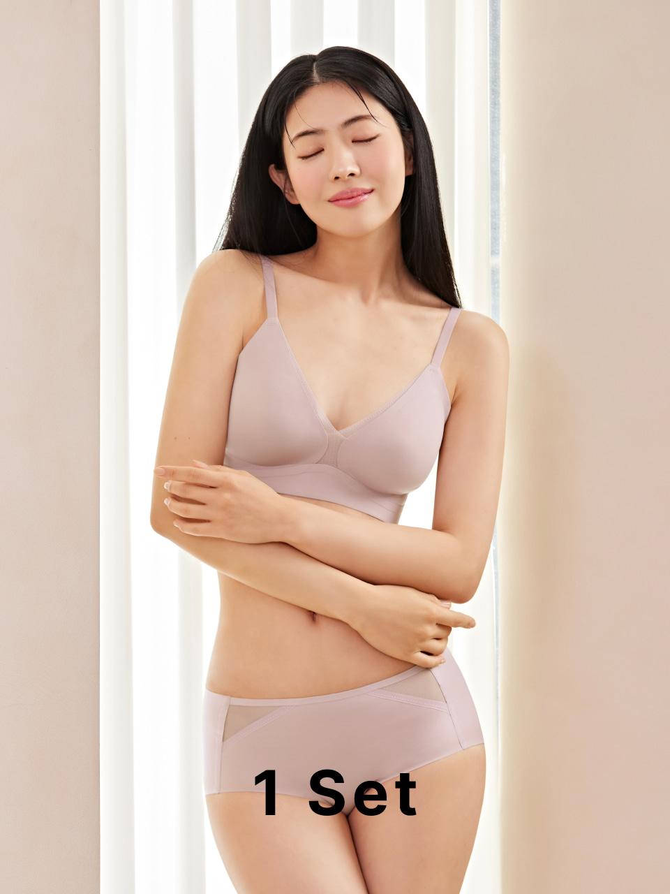 [리오더] 심리스 젤라또 브라&팬티 세트