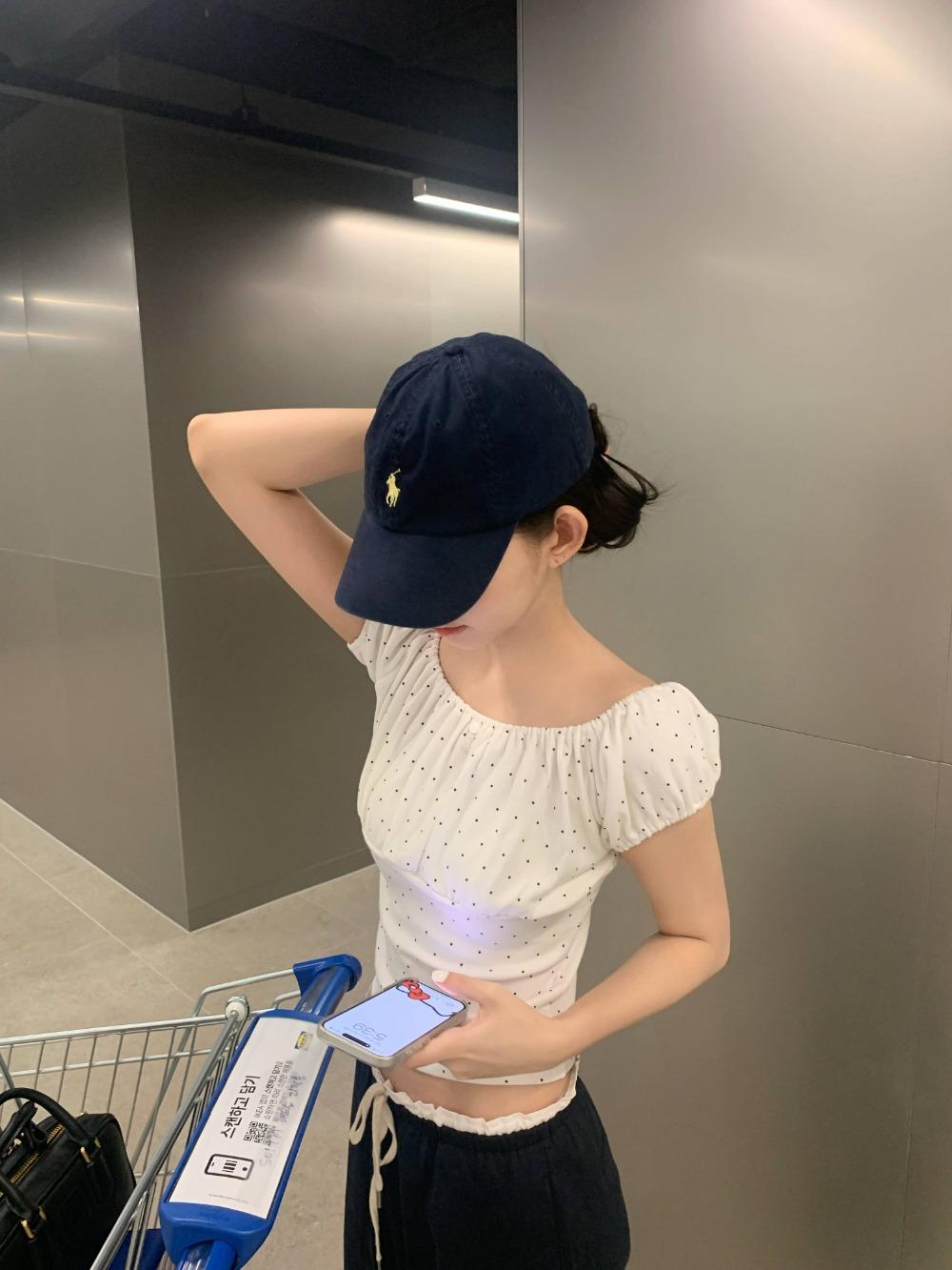 puff dot tee_ivory