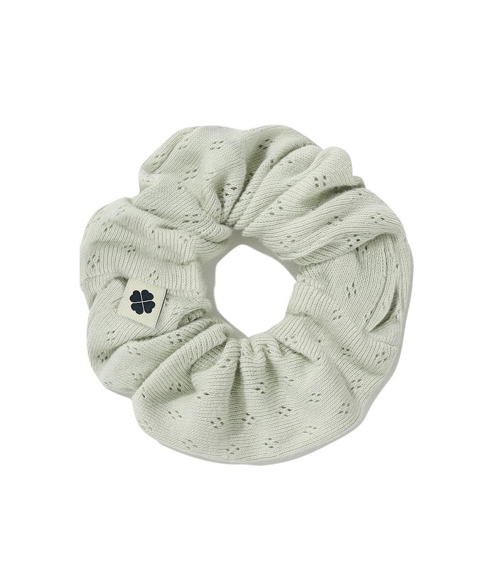 클로버하트 펀칭 니트 스크런치 Sage Green