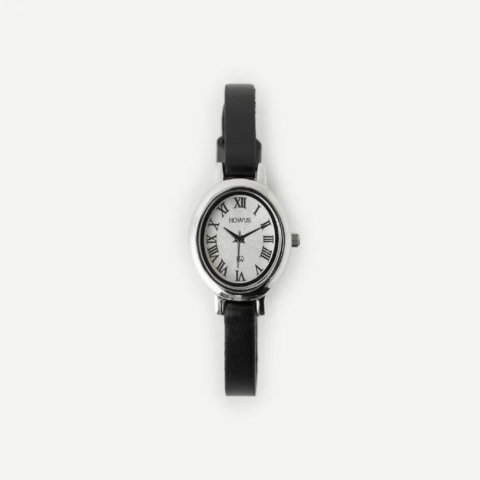 [5차리오더]CLASSIC ELLIPSE LEATHER WATCH (SILVER)