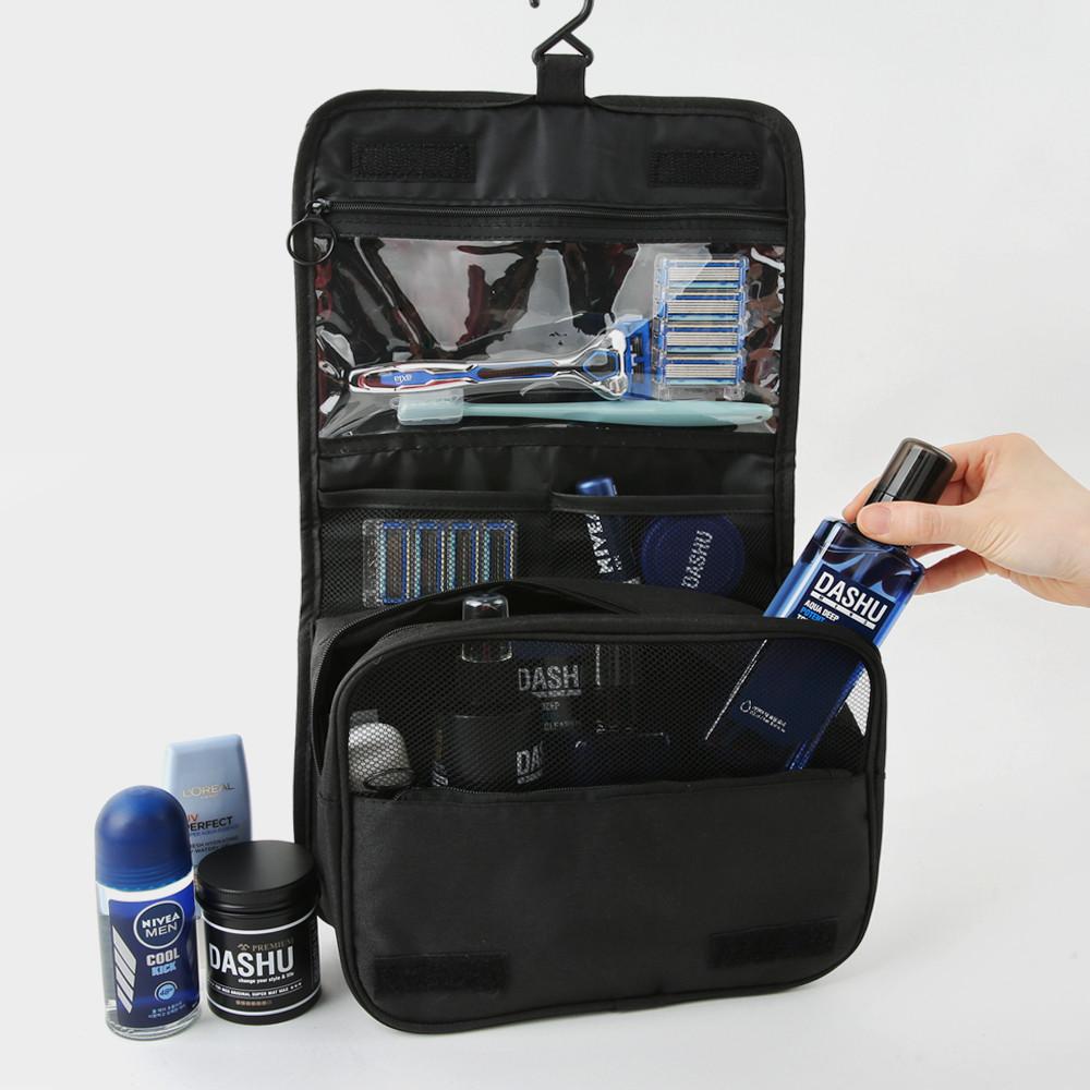 여행용 워시백 맨헤더 세면 파우치 벽걸이 샤워 파우치 세면도구 백