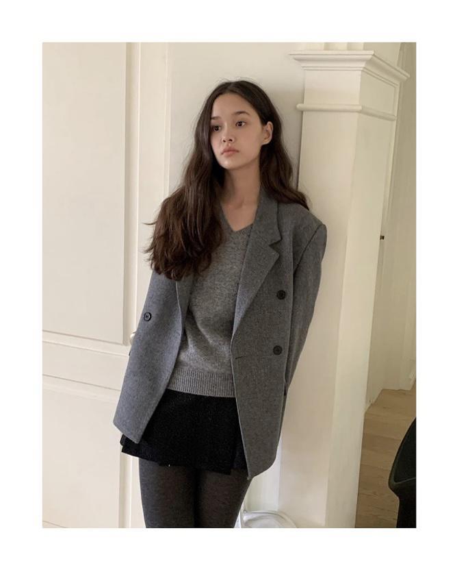 비엔느 [쿠폰] riette 리에뜨 메르 더블 울 자켓 (2colors)