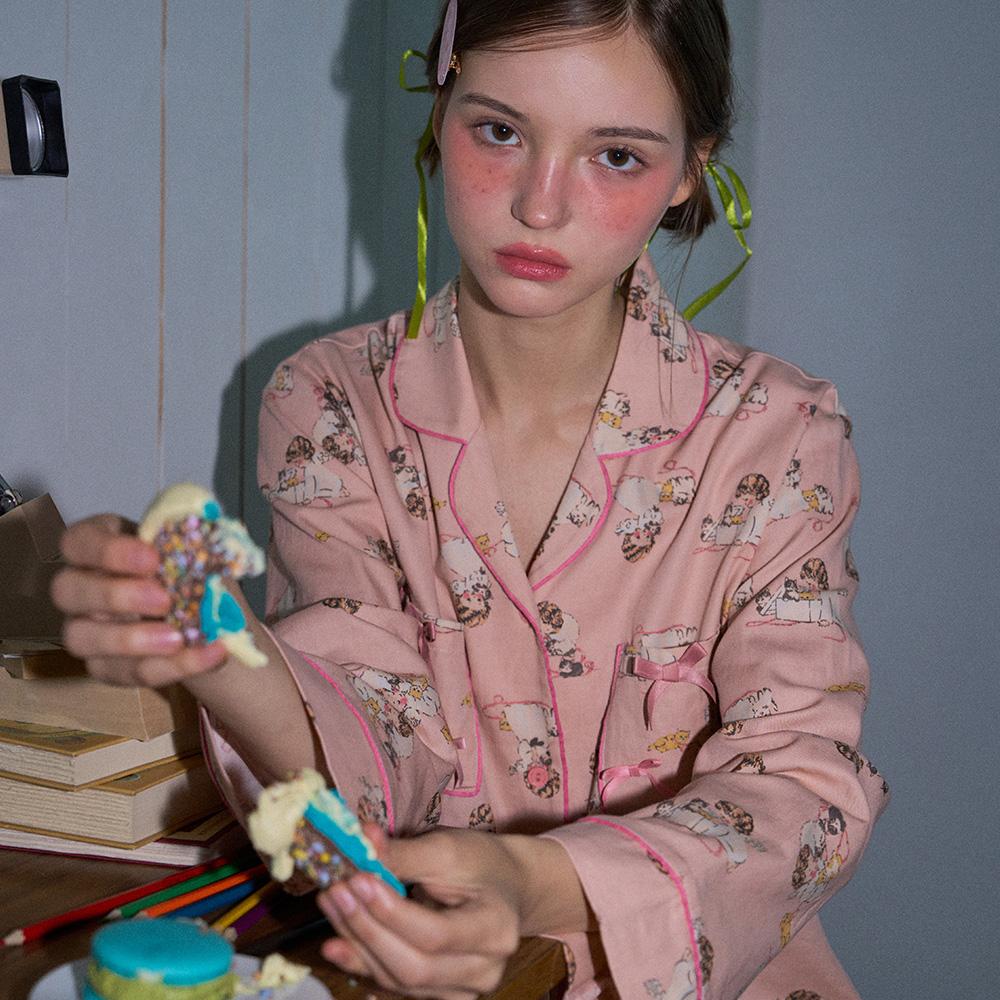 울랄라파자마 베베엔젤 긴팔 여성페어 인디핑크 30수