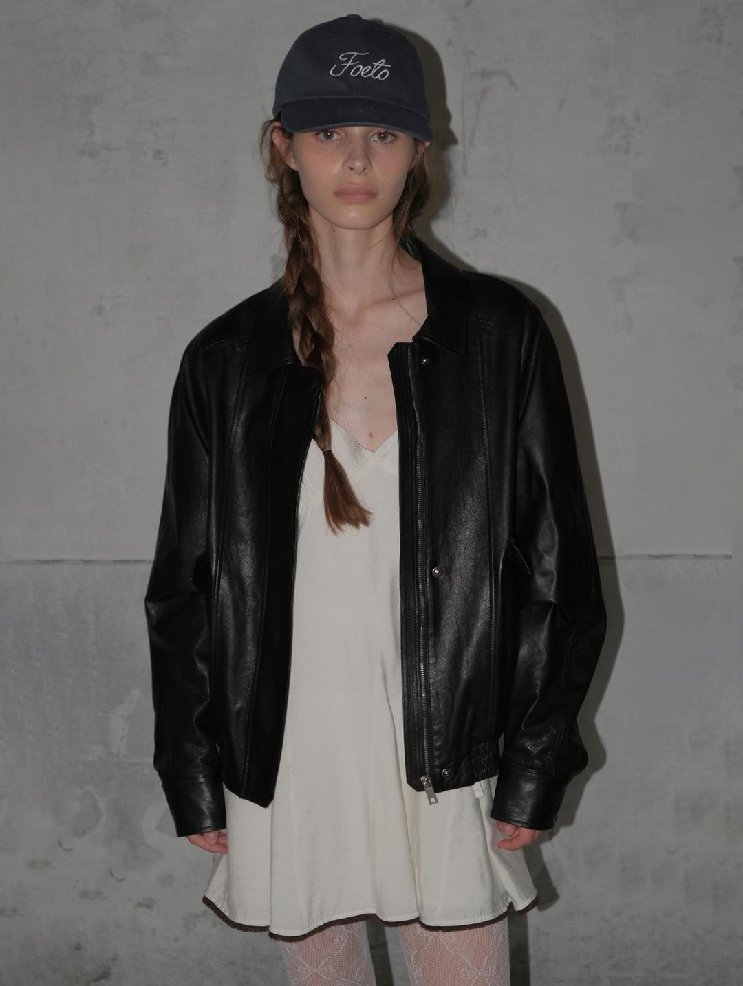 Rough lambskin leather jacket (exclusive)