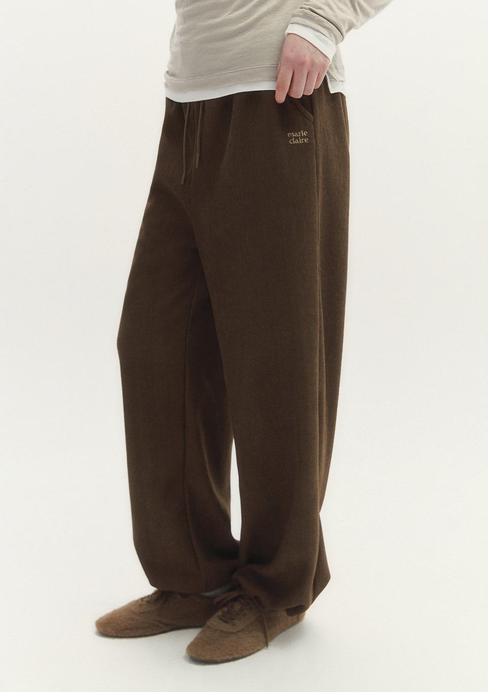 기모 밴딩 코듀로이 트랙팬츠(MAFDSL02NBR)