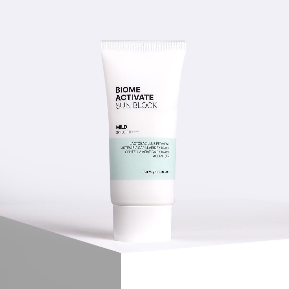 [바액] 선블록 마일드 [50ml] 무기자차 백탁최소화 피부진정 투명한사용감 보송한마무리 주름 미백 자외선차단 3중기능성 선크림