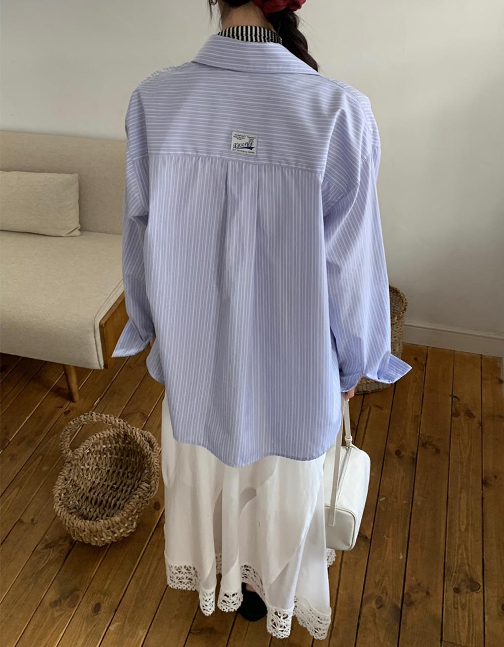 패치 스트라이프 shirts