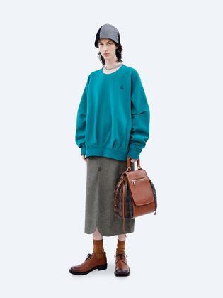 Portrait sweatshirt Green