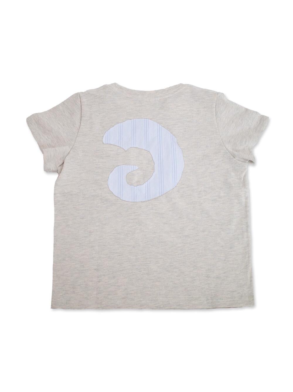 (05.09 예약배송) W HORN APPLIQUE TEE IN IVORY
