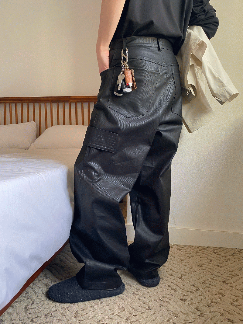 [Best / 주문폭주] AVS coated wide pants (2 color)