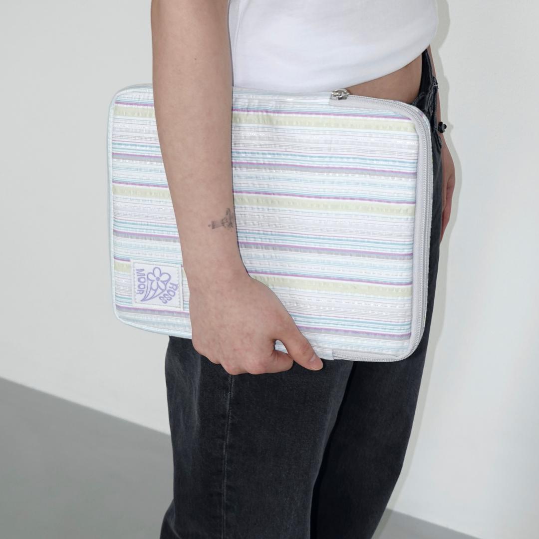 [rossmoor] Romantic stripe tablet pouch (11inch)