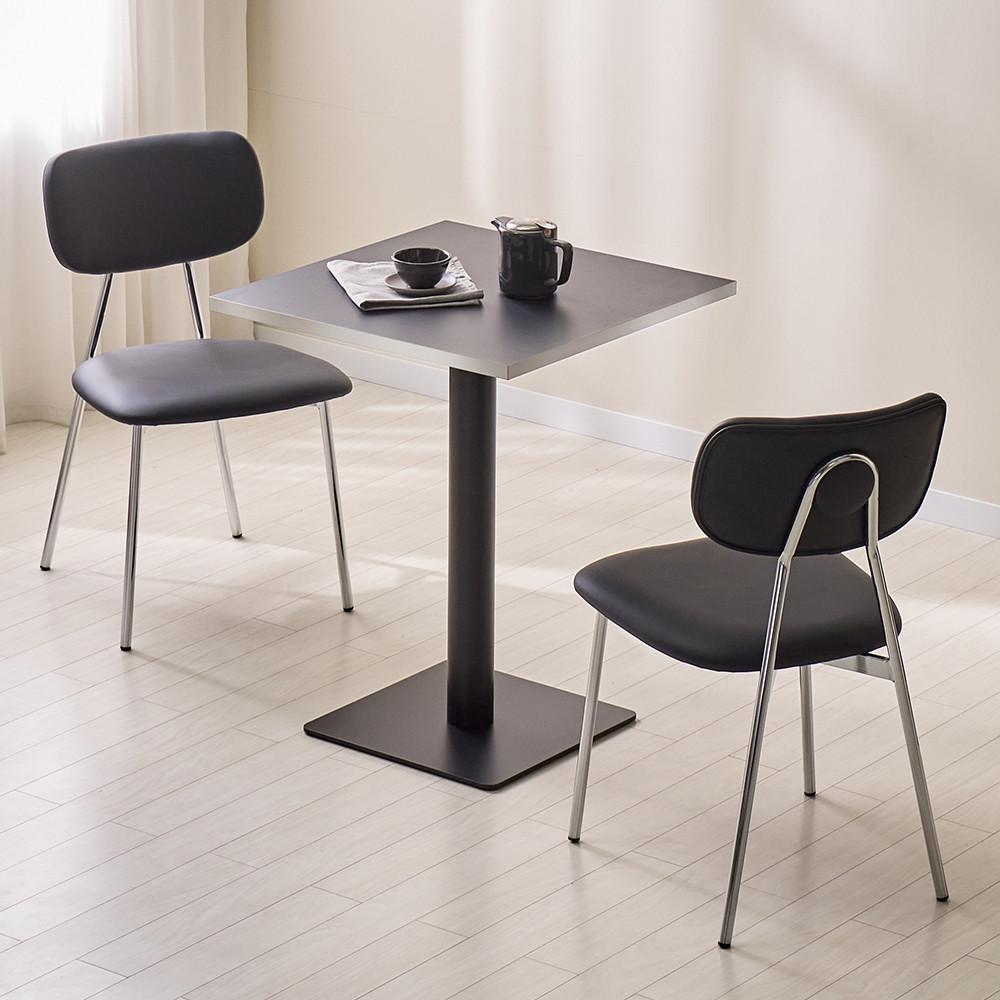 소담갤러리 닉스 사각 테이블 식탁 카페 블랙 미드센츄리모던 600