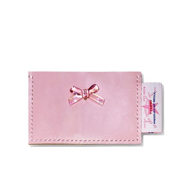 [런칭기념 30% OFF] Mini Bow Card Case 미니 리본 카드지갑 - Pillow Talk Pink