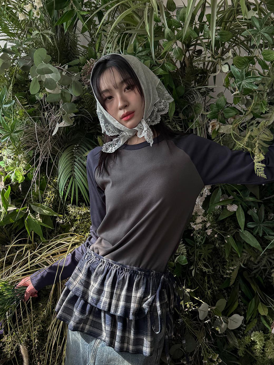 럽미 [MADE] 리싸이클 나그랑 배색 티셔츠