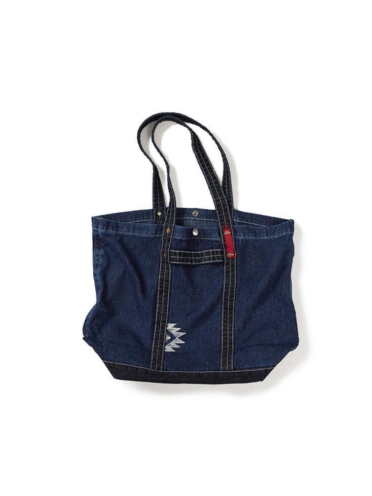 Vintage denim tote bag / Canvas indigo