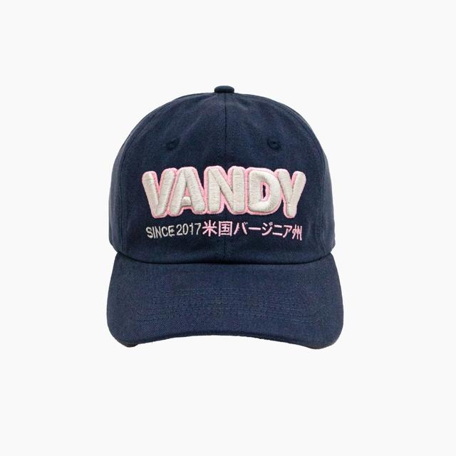 VANDY THE PINK Basic Logo Ball Cap "Navy Pink\"