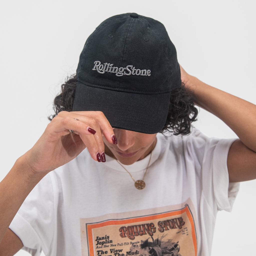 Rolling Stone Modern Logo Dad Hat - Black