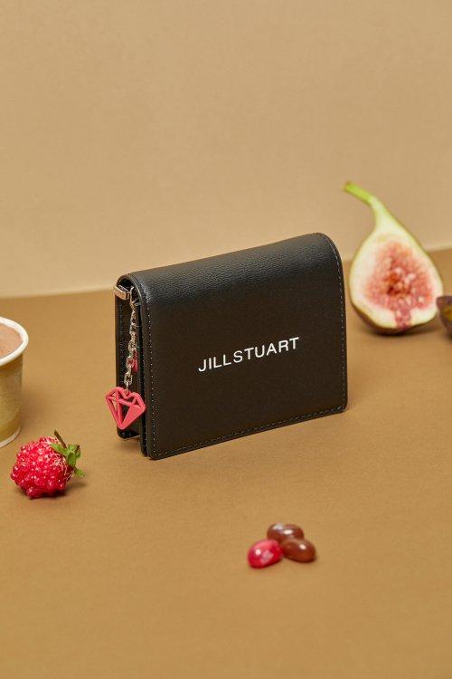 [젤라또]블랙 가죽 쁘띠 참장식 2단 반지갑