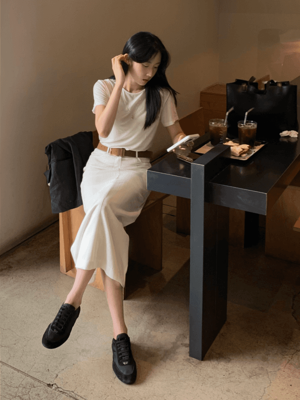 Bold leather belt