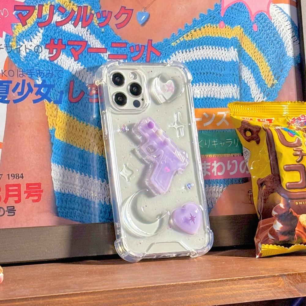 퍼플 건 레진 폰케이스