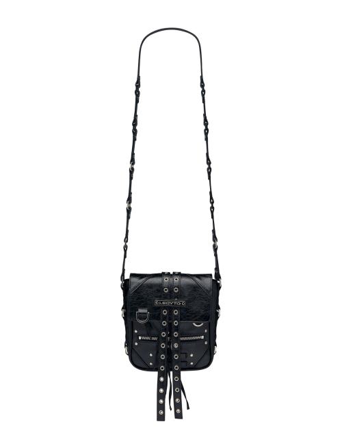 Tenacity Leather Cross Bag_[Black]