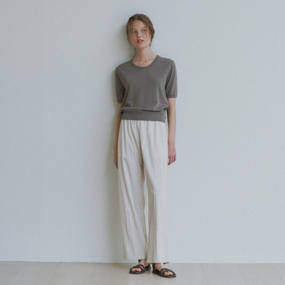 [23차 리오더] Crease banding wide pants_3colors