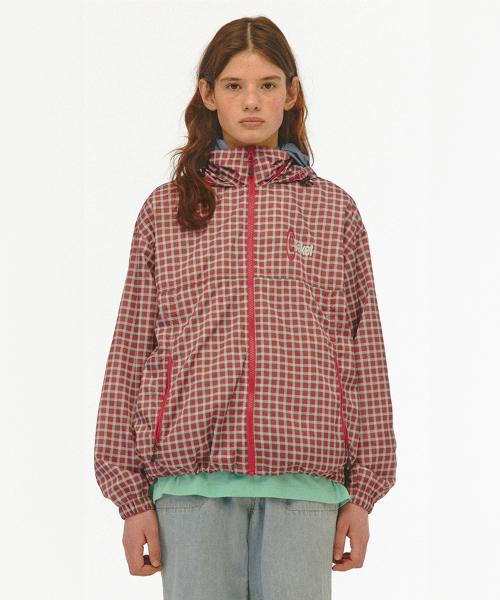 Symbol Check Wind Jacket Pink