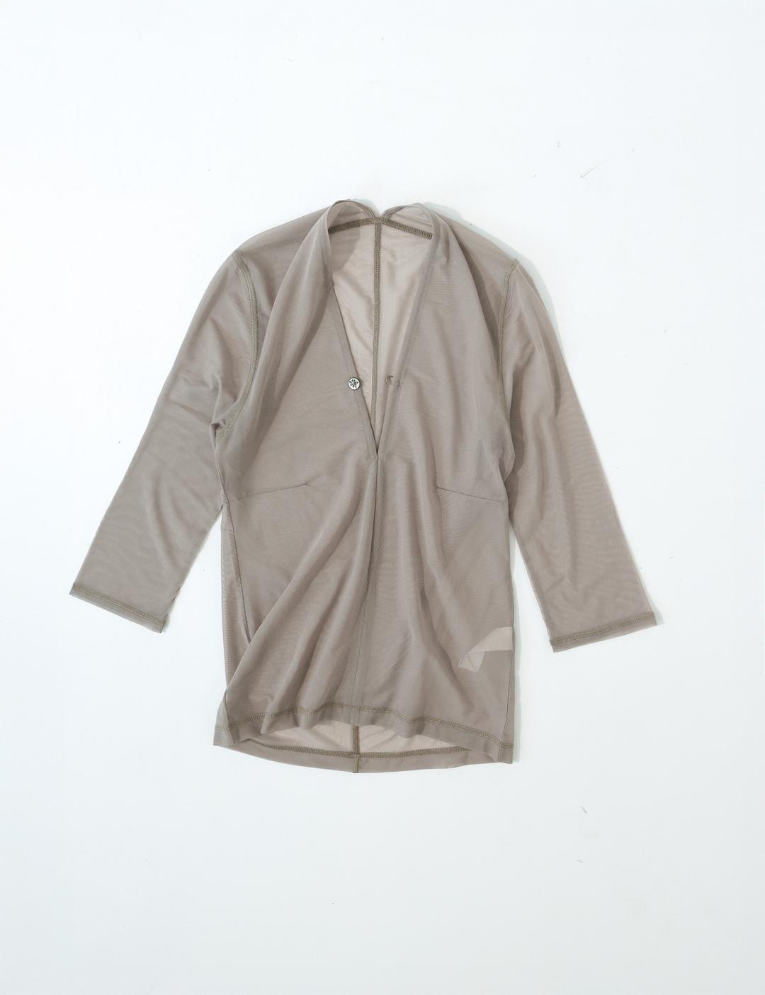 Nape mesh top (beige)